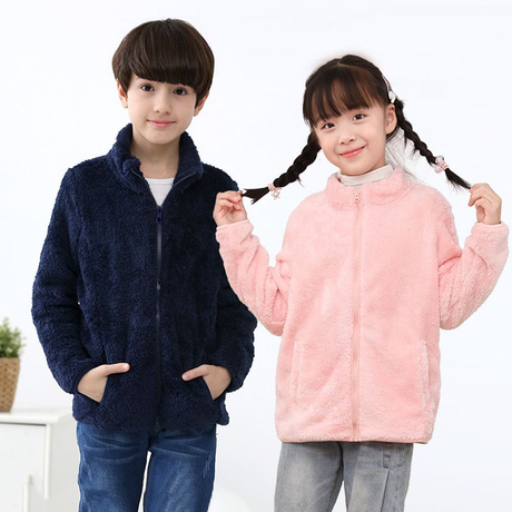 Children with cashmere coat 2020 new Autumn winter Baby coral cashmere coat wholesale